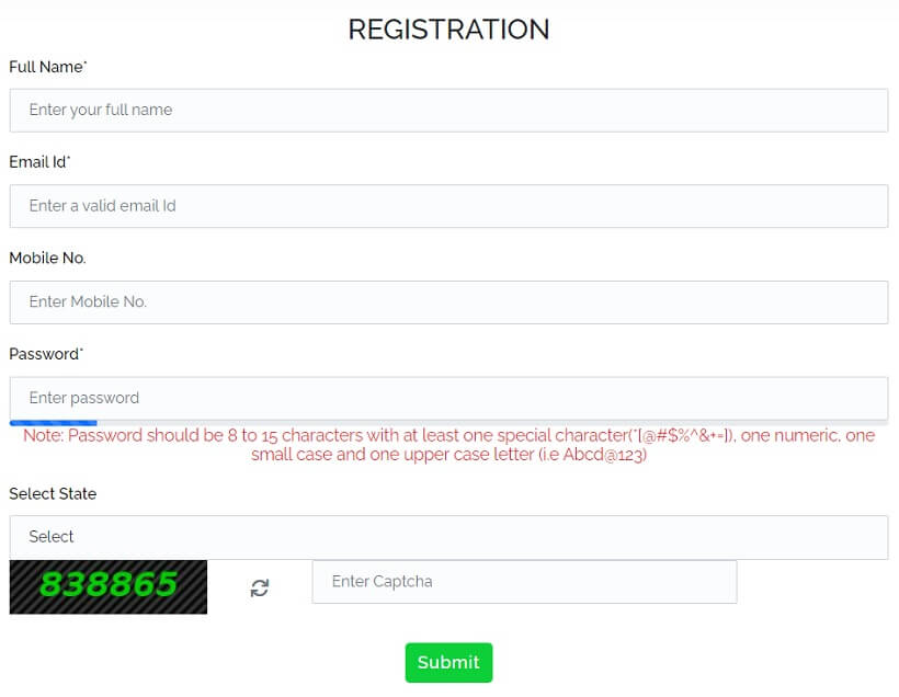 serviceonline.gov.in citizen registration page
